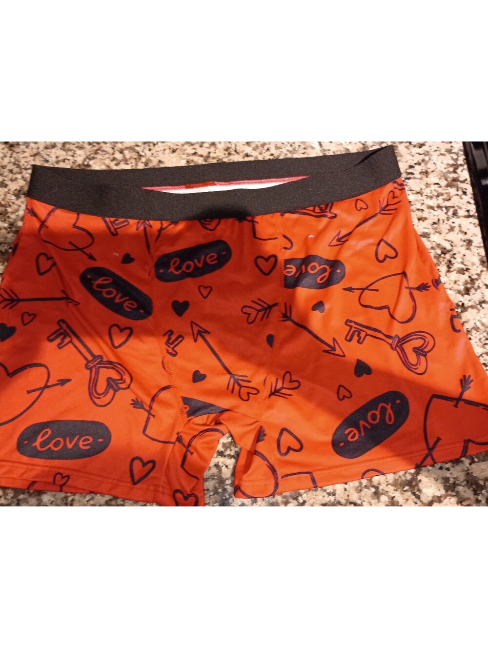 Valentine Red  'Love' Printed Boxer Briefs